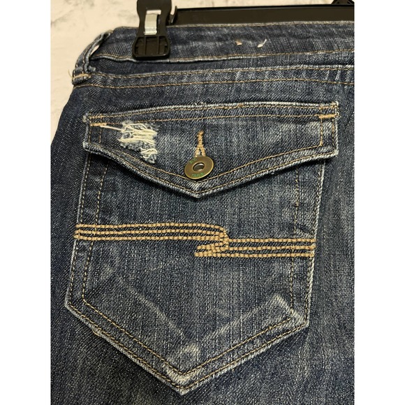 Arizona Jean Co Distressed Cropped Capri Jeans 9 - Picture 8 of 12